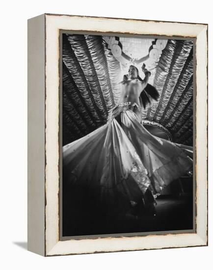 Belly Dancer Performing at the Latin Quarter Night Club-Yale Joel-Framed Premier Image Canvas