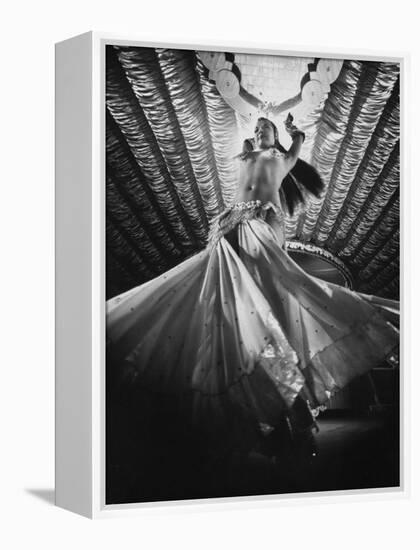 Belly Dancer Performing at the Latin Quarter Night Club-Yale Joel-Framed Premier Image Canvas