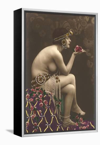 Belly Dancer with Roses-null-Framed Stretched Canvas