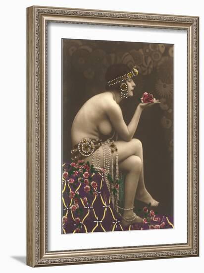 Belly Dancer with Roses-null-Framed Art Print