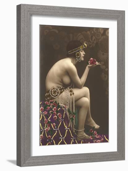 Belly Dancer with Roses-null-Framed Art Print