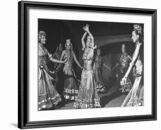 Belly Dancers in Scene from Film "Desert Song"-null-Framed Photographic Print