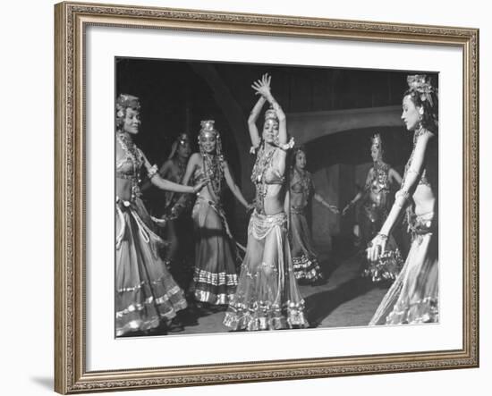 Belly Dancers in Scene from Film "Desert Song"-null-Framed Photographic Print