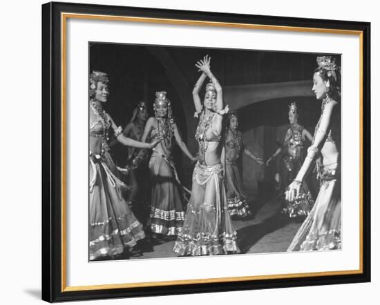 Belly Dancers in Scene from Film "Desert Song"-null-Framed Photographic Print