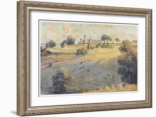 Belmont Park an Australian Station Homestead-Percy F.s. Spence-Framed Art Print