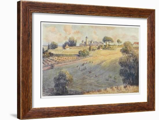 Belmont Park an Australian Station Homestead-Percy F.s. Spence-Framed Art Print