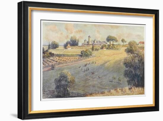 Belmont Park an Australian Station Homestead-Percy F.s. Spence-Framed Art Print