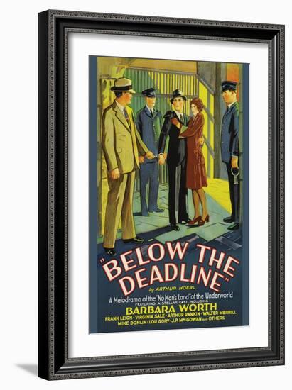 Below the Deadline-null-Framed Art Print