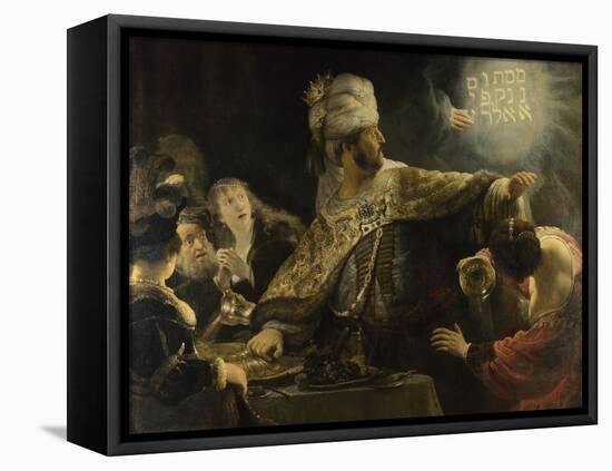 Belshazzar's Feast, Ca 1637-Rembrandt van Rijn-Framed Premier Image Canvas