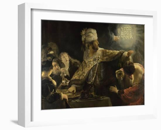 Belshazzar's Feast, Ca 1637-Rembrandt van Rijn-Framed Giclee Print