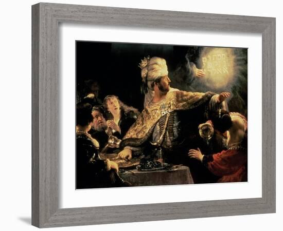 Belshazzar's Feast circa 1636-38-Rembrandt van Rijn-Framed Giclee Print