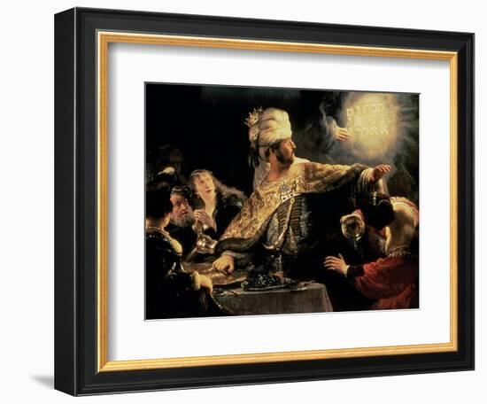 Belshazzar's Feast circa 1636-38-Rembrandt van Rijn-Framed Giclee Print