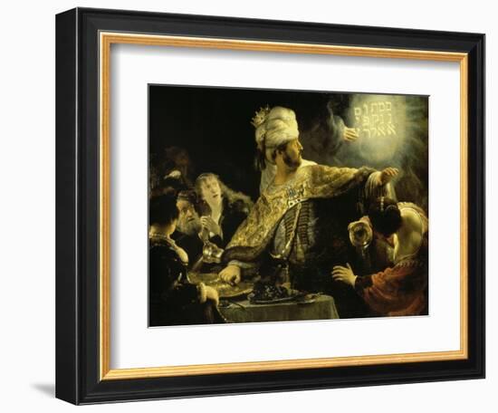 Belshazzar's Feast-Rembrandt van Rijn-Framed Giclee Print