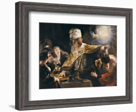 Belshazzar's Feast-Rembrandt van Rijn-Framed Art Print