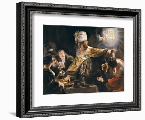 Belshazzar's Feast-Rembrandt van Rijn-Framed Art Print