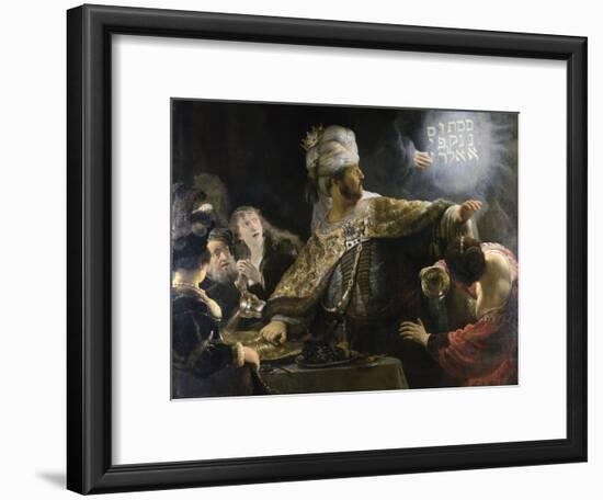 Belshazzar's Feast-Rembrandt van Rijn-Framed Giclee Print