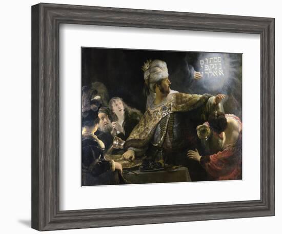 Belshazzar's Feast-Rembrandt van Rijn-Framed Giclee Print