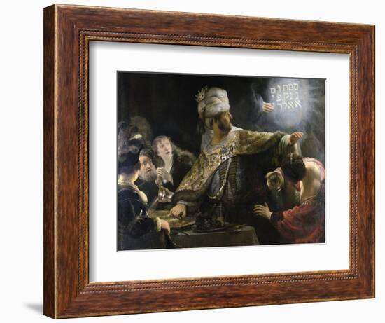 Belshazzar's Feast-Rembrandt van Rijn-Framed Giclee Print