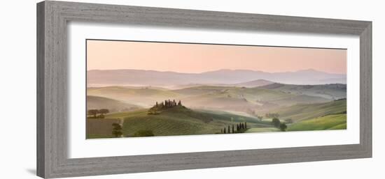 Belvedere at Dawn, Valle De Orcia, Tuscany, Italy-Nadia Isakova-Framed Photographic Print