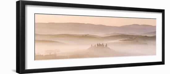 Belvedere in Mist, Valle De Orcia, Tuscany, Italy-Nadia Isakova-Framed Photographic Print