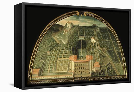 Belvedere of Pitti Palace and the Boboli Gardens, Florence, Italy, from Series-Giusto Utens-Framed Premier Image Canvas