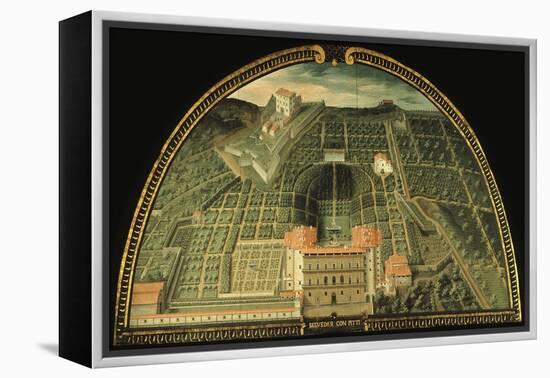 Belvedere of Pitti Palace and the Boboli Gardens, Florence, Italy, from Series-Giusto Utens-Framed Premier Image Canvas