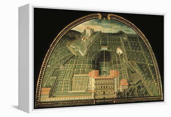 Belvedere of Pitti Palace and the Boboli Gardens, Florence, Italy, from Series-Giusto Utens-Framed Premier Image Canvas