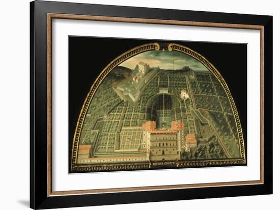 Belvedere of Pitti Palace and the Boboli Gardens, Florence, Italy, from Series-Giusto Utens-Framed Giclee Print