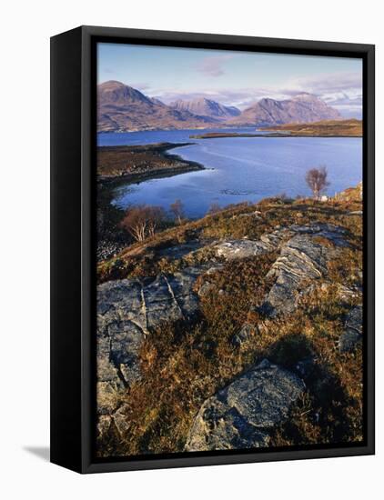 Ben Alligin and Liathach Seen across Loch Torridon, Wester Ross, Scotland-Paul Harris-Framed Premier Image Canvas