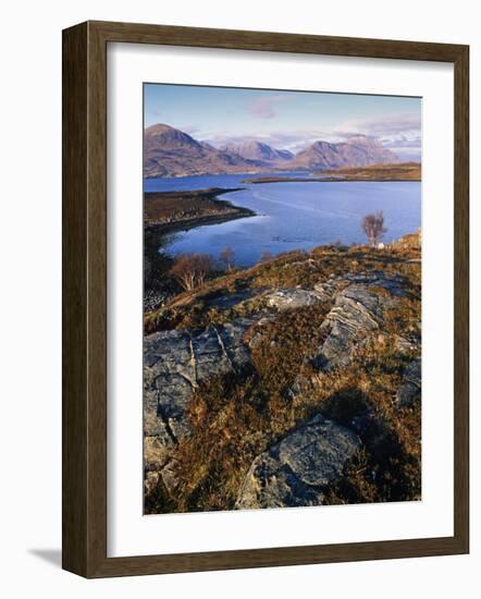 Ben Alligin and Liathach Seen across Loch Torridon, Wester Ross, Scotland-Paul Harris-Framed Photographic Print