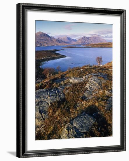 Ben Alligin and Liathach Seen across Loch Torridon, Wester Ross, Scotland-Paul Harris-Framed Photographic Print
