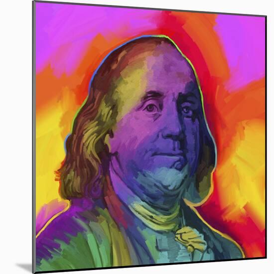 Ben Franklin Pop Art-Howie Green-Mounted Giclee Print