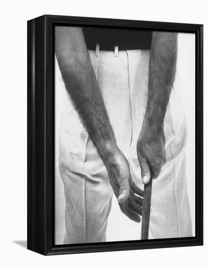 Ben Hogan, Close Up of Hands Grasping Club-Yale Joel-Framed Premier Image Canvas