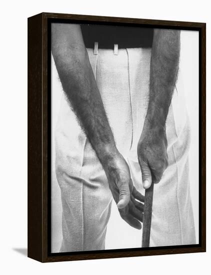 Ben Hogan, Close Up of Hands Grasping Club-Yale Joel-Framed Premier Image Canvas