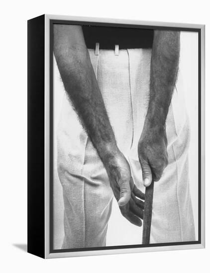 Ben Hogan, Close Up of Hands Grasping Club-Yale Joel-Framed Premier Image Canvas