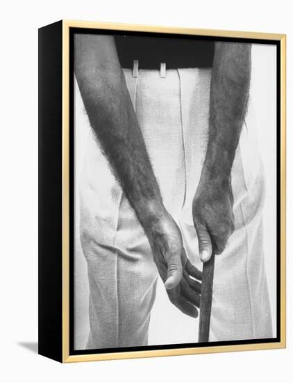 Ben Hogan, Close Up of Hands Grasping Club-Yale Joel-Framed Premier Image Canvas