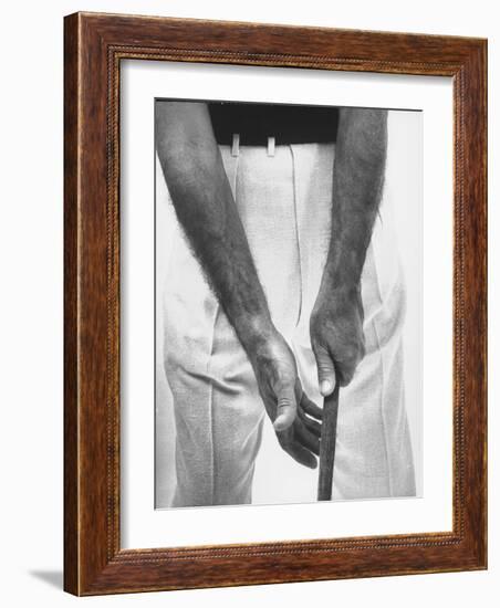 Ben Hogan, Close Up of Hands Grasping Club-Yale Joel-Framed Photographic Print