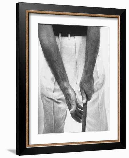 Ben Hogan, Close Up of Hands Grasping Club-Yale Joel-Framed Photographic Print