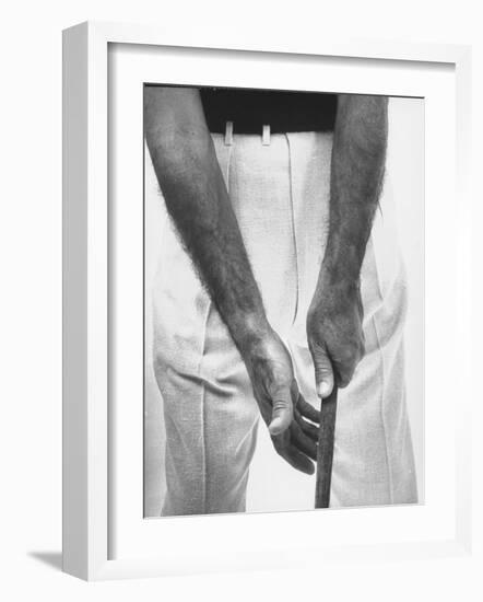 Ben Hogan, Close Up of Hands Grasping Club-Yale Joel-Framed Photographic Print