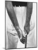 Ben Hogan, Close Up of Hands Grasping Club-Yale Joel-Mounted Photographic Print