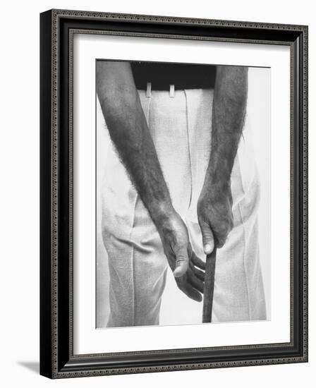 Ben Hogan, Close Up of Hands Grasping Club-Yale Joel-Framed Photographic Print