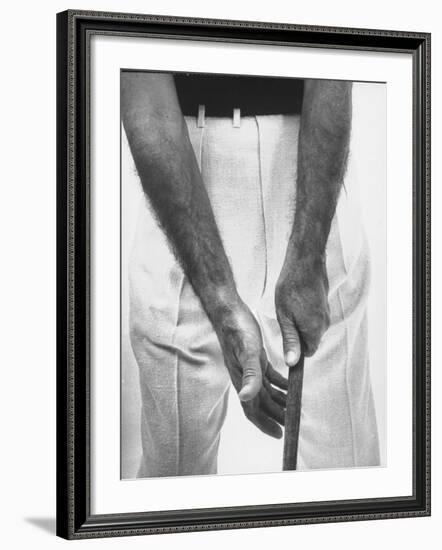 Ben Hogan, Close Up of Hands Grasping Club-Yale Joel-Framed Photographic Print