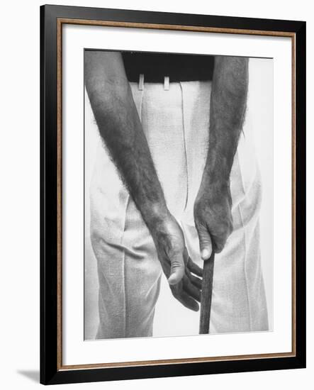 Ben Hogan, Close Up of Hands Grasping Club-Yale Joel-Framed Photographic Print