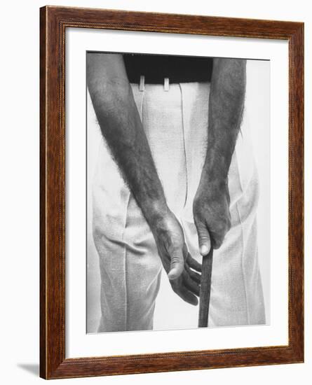 Ben Hogan, Close Up of Hands Grasping Club-Yale Joel-Framed Photographic Print