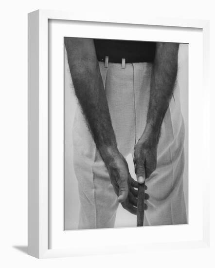 Ben Hogan, Close Up of Hands Grasping Club-Yale Joel-Framed Photographic Print