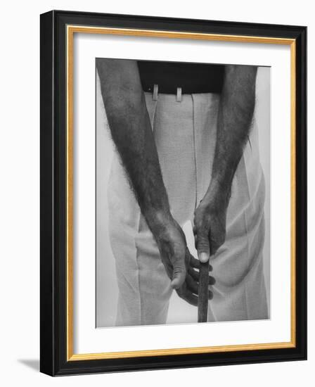 Ben Hogan, Close Up of Hands Grasping Club-Yale Joel-Framed Photographic Print