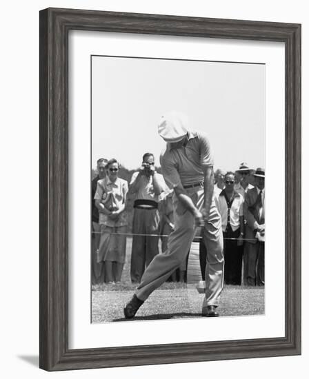 Ben Hogan Hitting a Golf Ball-John Dominis-Framed Premium Photographic Print