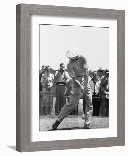 Ben Hogan Hitting a Golf Ball-John Dominis-Framed Premium Photographic Print