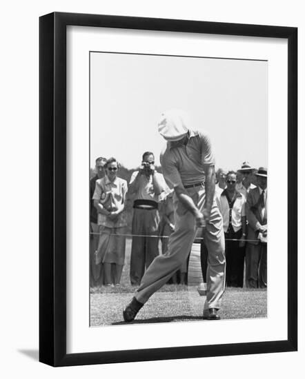 Ben Hogan Hitting a Golf Ball-John Dominis-Framed Premium Photographic Print