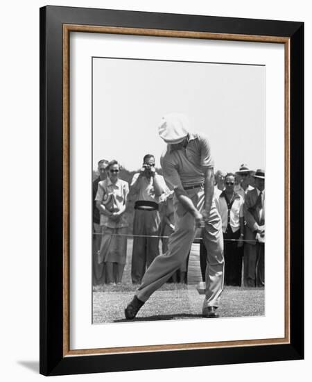 Ben Hogan Hitting a Golf Ball-John Dominis-Framed Premium Photographic Print